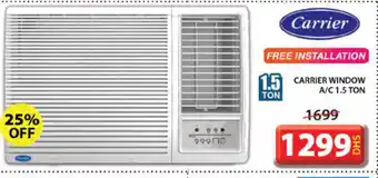 Grand Mall Sharjah Carrier Window A/C 1.5 Ton offer