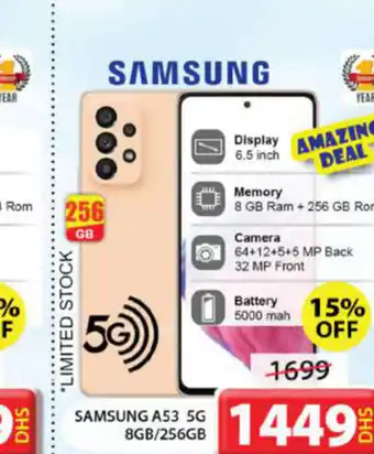 Grand Mall Sharjah Samsung A53 5G 8GB/256GB offer