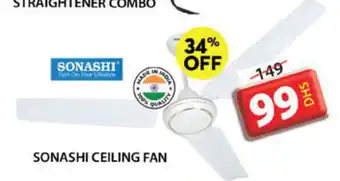 Grand Mall Sharjah Sonashi Ceiling Fan offer