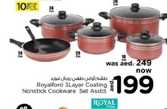 Nesto Royalford 3Layer Coating Nonstick Cookware Set Asstd offer