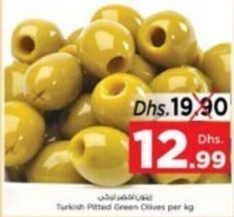 Nesto Turkish pitted green olives per kg offer