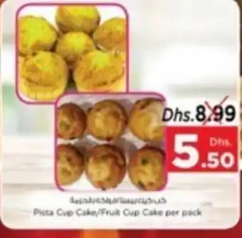 Nesto Pista cup cake/fruit cup cake per pack offer