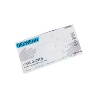 Lulu Hypermarket Dexwenn vinyl hand gloves large 100pcs offer