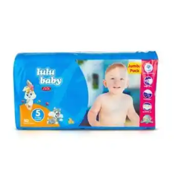 Lulu Hypermarket Lulu baby diaper size 5 11-18kg extra large 50pcs offer