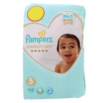 Lulu Hypermarket Pampers premium care diapers, size 5, 11-16kg 46pcs offer