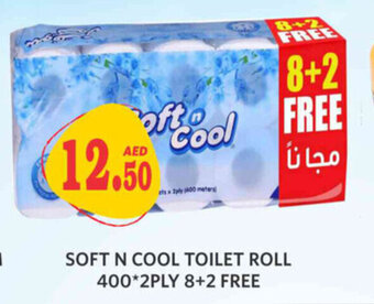 Haram Al Madeena Soft N Cool Toilet Roll 400*2Ply 8+2 Free offer
