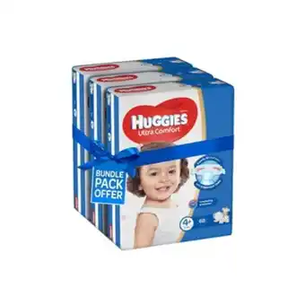 Huggies ultra comfort diapers size 4+ jumbo pack 10-16kg (pack of 204 diapers)