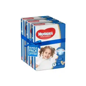 Choithrams Huggies ultra comfort diapers size 6 jumbo pack 15+ kg (pack of 186 diapers) offer