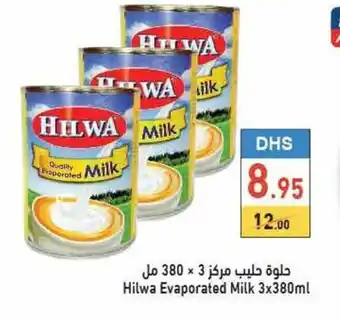 Aswaq Ramez Hilwa evaporated milk 3x380ml offer
