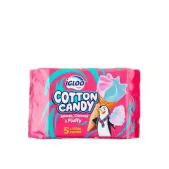 Choithrams Igloo cotton candy cone 120ml pack of 5 offer