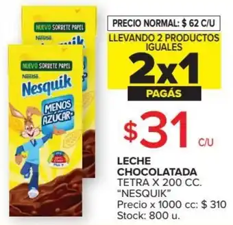 Carrefour "Nesquik" Leche Chocolatada Tetra x 200cc oferta