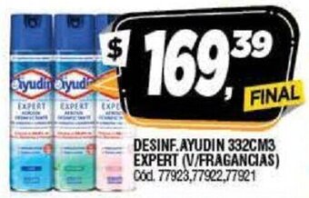 Supermercados Yaguar Ayudin Desinf. 332CM3 Expert (V/Fragancias) oferta