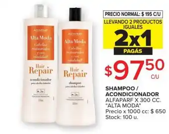 Carrefour Alta Moda Shampoo/Acondicionador Alfaparf x 300cc oferta