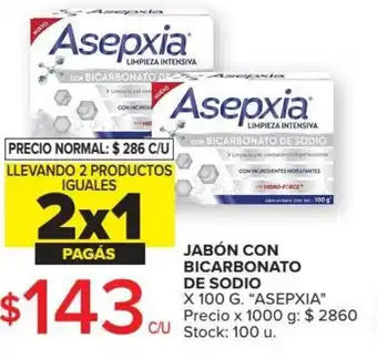 Carrefour Asepxia Jabón Con Bicarbonato De Sodio x 100g oferta