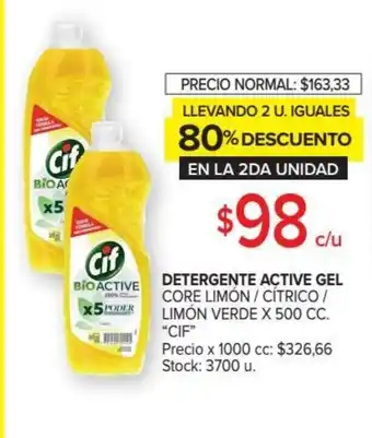 Carrefour CIF Detergente Active Gel x 500cc oferta