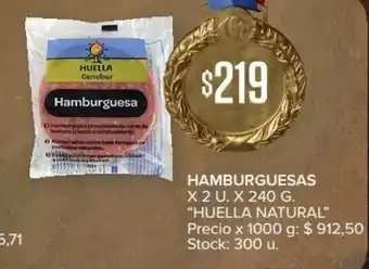 Carrefour Huella Natural Hamburguesas x 2u x 240g oferta