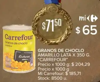 Carrefour Carrefour Granos De Choclo Amarillo Lata x 350g oferta