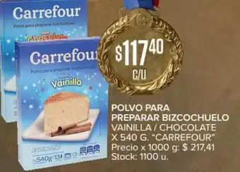 Carrefour Carrefour Polvo Para Preparar Bizcochuelo Vainilla/Chocolate x 540g oferta