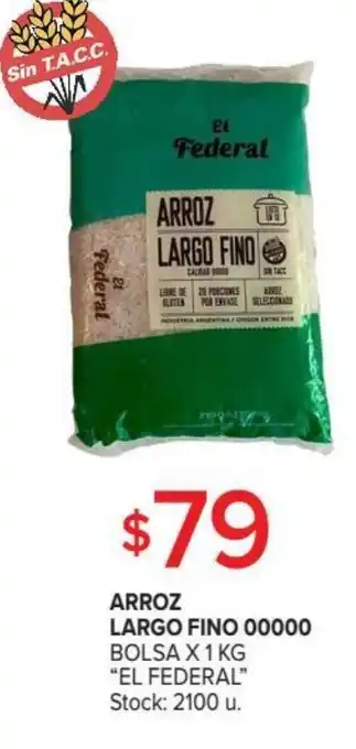 Carrefour El Federal Arroz Largo Fino 00000 x 1kg oferta
