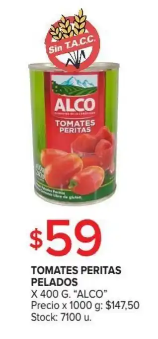 Carrefour Alco Tomates Peritas Pelados x 400g oferta