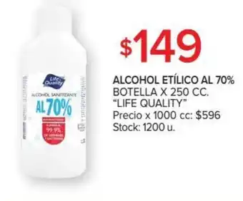 Carrefour Life Quality Alcohol Etilico Al 70% Botella x 250cc oferta