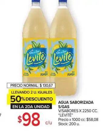 Carrefour Levite Agua Saborizada S/Gas V/Sabpres x 2250cc oferta