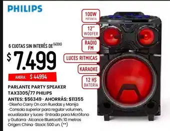 Walmart Parlante party speaker philips oferta