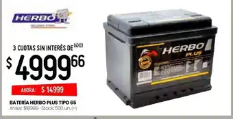 Walmart Batería herbo oferta