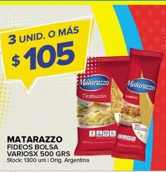 Carrefour Maxi Fideos matarazzo x 500g oferta