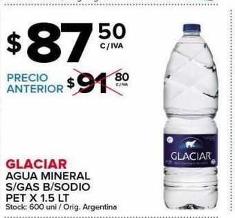 Carrefour Maxi Agua mineral glaciar x 1.5l oferta