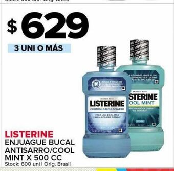 Carrefour Maxi Enjuague bucal listerine x 500cc oferta