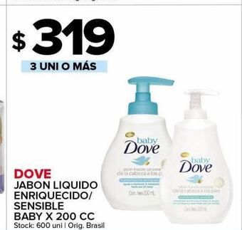Carrefour Maxi Jabón líquido dove x 200cc oferta