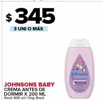 Carrefour Maxi Crema antes de dormir johnson's x 200ml oferta
