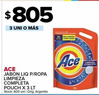 Carrefour Maxi Jabón líquido ace x 3l oferta