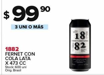 Carrefour Maxi Fernet con cola 1882 x 473cc oferta