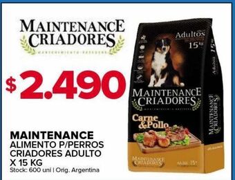 Carrefour Maxi Alimento para perros maintenance x 15kg oferta