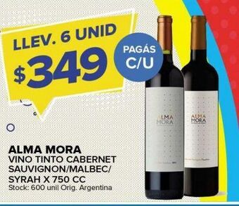 Carrefour Maxi Vino tinto alma mora x 750cc oferta