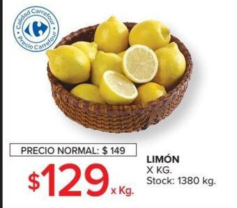 Carrefour Limón x kg oferta