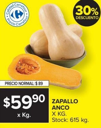 Carrefour Zapallo Anco oferta
