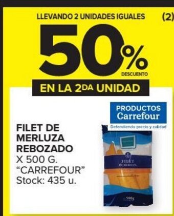 Carrefour Filet De Merluza Rebozado x 500g oferta