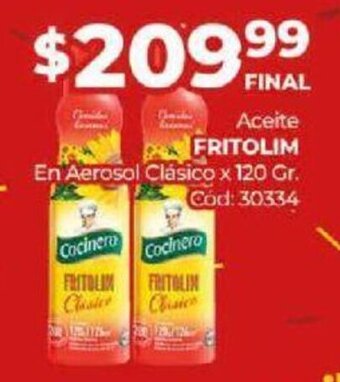 Diarco Fritolim Aceite En Aerosol Clasico x 120 gr oferta