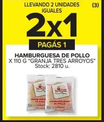 Carrefour Hamburguesa De Pollo x 110g Granja Tres Arroyos oferta