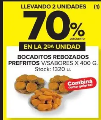 Carrefour Bocaditos Rebozados Prefritos V/Sabores x 400g oferta