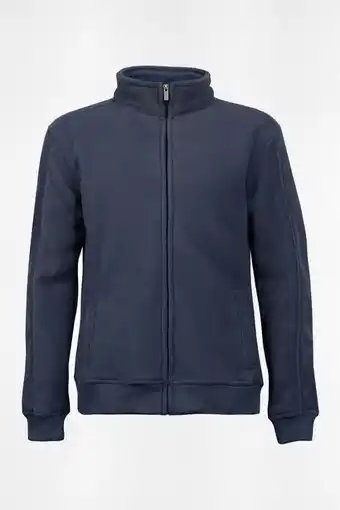 Campera polar con corderito acero