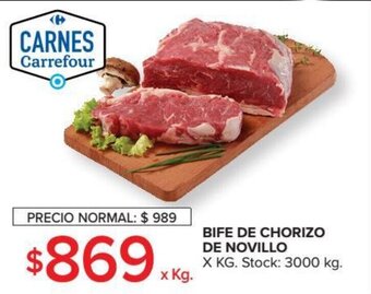 Carrefour Bife De Chorizo De Novillo oferta