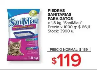 Carrefour Sani Miau Piedras Sanitarias x 1,8kg oferta