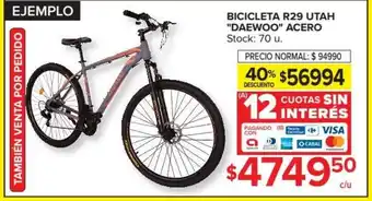 Carrefour Daewoo Bicicleta R29 Utah Acero oferta
