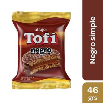 Coto Alfajor tofi chocolate paquete 46 gr 1 unidad oferta