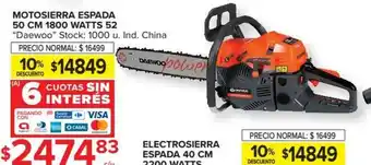 Carrefour Daewoo Motosierra Espada 50cm 1800 Watts 52 oferta