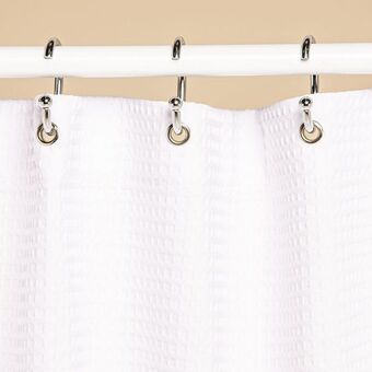 Arredo Ganchos para cortina de baño cromados punta redonda oferta